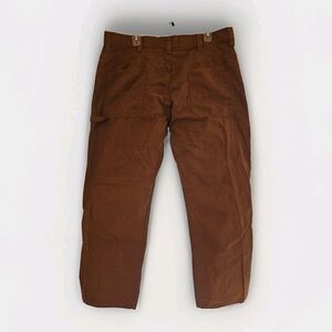 BLUE MOUNTAIN Men's 38x32 Brown Straight Leg Cotton Canvas Work Pants